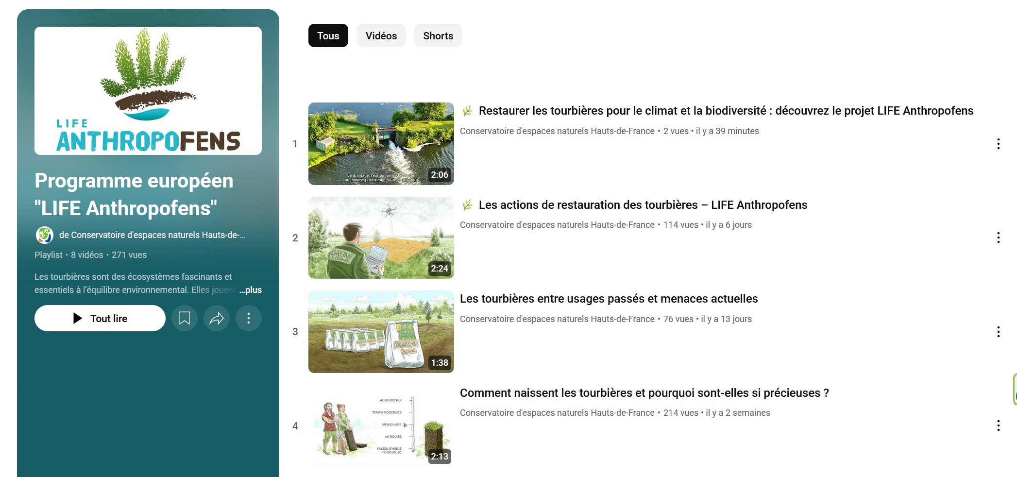 Des vidéos pédagogiques pour sensibiliser le grand public aux enjeux de préservation des tourbières